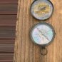 Antique Brass Titanic lid compass with wood box nautical gift