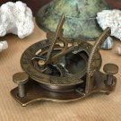 Antique Style Brass Sundial Compass Sun clock Collectible Gift