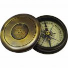Antique Brass Nautical Poem Compass Collectible Gift 2 inch