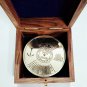 Brass Shiny Calendar Paper Weight With Wooden Box Collectible gift
