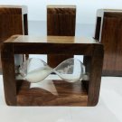 Set of 4 Wooden Frame Style Sand Timer 6 Inch Collectible Gift