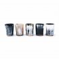 Set of 2 Horn Made Shot Glass Vodka Shots Tequila Shots Glass wood base Partner