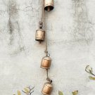 10cm Bells Rustic Vintage Lucky Round Cow Bells On Rope 4 Bells Wall Hanging