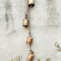 10cm Bells Rustic Vintage Lucky Round Cow Bells On Rope 4 Bells Wall Hanging