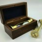 Brass Mini Sand Timer Hourglass With Wood Box Nautical gift