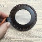 Vintage Leather Strap Necklace Magnifying Glass Magnifier Pendant