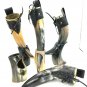 Set of 6 Real Buffalo Horn Mug beer drinking mug Leather Strap with stand