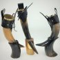 Set of 6 Real Buffalo Horn Mug beer drinking mug Leather Strap with stand