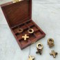 Wood Tic Tac Toe Box Game Vintage Style Gift
