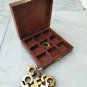 Wood Tic Tac Toe Box Game Vintage Style Gift