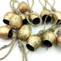 Round Rustic Tin Bells Christmas D&Atilde;&copy;cor Bells Set of 6 Cow Bell, Festive d&Atilde;&copy;cor