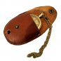 Brass Pocket watch chain with Leather Cover Antique Style Gift