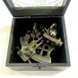 Antique Style Brass Sextant Nautical Marine With Wood Box Navigation Gift