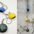 Multicolour Round Big Metal Hand Painted 3 Bells Christmas Festive Décor Hanging