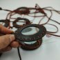 Set of 6 Vintage Leather Strap Necklace Magnifying Glass Magnifier Pendant