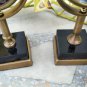 Antique Brass Desk clock Vintage style Marble Base Table Top Decorative