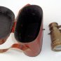 Antique Marine Brass Binocular Vintage Handheld Opera Glasses with Leather Box