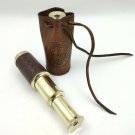 Pirates Nautical Brass Telescope With Leather Holder Potli marine Maritime Gift
