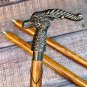 Victorian handmade Dragon Steampunk Walking Stick Cane-AL Handle Wooden Walking
