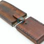 Antique Large Knife Style Solid Magnifying Glass in Leather Cover Vintage
