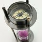 Brass Sand Timer Pink Sand Hourglass Both Side compass Collectible Nautical Gift
