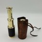 Pirates Nautical Brass Telescope With Leather Holder Brown marine Maritime Gift