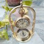 Shiny Finish Brass Desk Clock Base Compass Nautical Gift