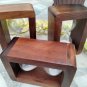 Set Of 3 Wood Frame Style Sand Timer Hourglass White sand Table Decorative