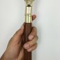 Brass Skull Head Style Handle Canes Wood Walking Stick 3 Part Open Easily