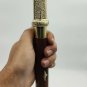 Brass Royal Head Style Handle Canes Wood Walking Stick 3 Part Open Easily