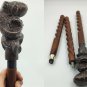 Metal Octopus Head Style Handle Canes Wood Walking Stick 3 Part Open Easily