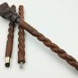 Metal Octopus Head Style Handle Canes Wood Walking Stick 3 Part Open Easily