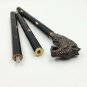 Metal Wolf Head Style Handle Canes Wood Walking Stick 3 Part Open Easily
