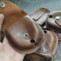 Set of 12 Antique Style Brown Leather Cover Leather Pouch For mini accessories