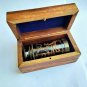 Antique Black Finish Brown Engraved Telescope 2 Fold With Wood Box Nautical Gift