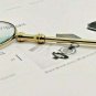 Hand magnifier Mini hand magnifier for bookmark Brass made