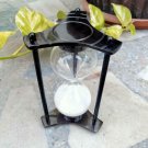 Brass Black Sand Timer White Sand Hourglass Collectible Nautical Gift