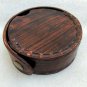 Poem Compass Nickel Solid Brass 3 inch Round shape Leather Box