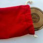 Antique Brass Nautical Poem Compass With velvet Pouch Bag Collectible Gift