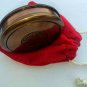 Antique Brass Nautical Poem Compass With velvet Pouch Bag Collectible Gift