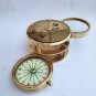 Brass 3 in 1 compass Calendar magnifier Nautical Flipout Style Compass Gift