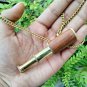 Brass Wood Grip Mini Telescope 2 Fold Necklace chain Collectible Gift