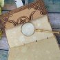 Vintage Leather Journal third eye stone journal Diary With Brass Magnifier