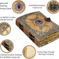 Vintage Leather Journal third eye stone journal Diary With Brass Magnifier