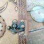Vintage Leather Journal third eye stone journal Diary With Brass Magnifier
