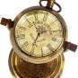 Brass Desk & Shelf Clock Nautical London Pocket Watch Display Stand Marine Clock