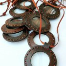 Set of 25 Vintage Leather Strap Necklace Magnifying Glass Magnifier Pendant