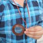 Set of 25 Vintage Leather Strap Necklace Magnifying Glass Magnifier Pendant