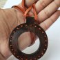 Set of 25 Vintage Leather Strap Necklace Magnifying Glass Magnifier Pendant
