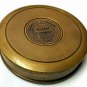 Poem Compass Stanley London Solid Brass 3 inch Round shape Leather Box